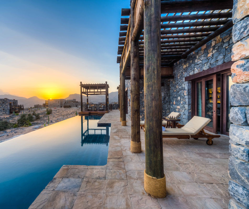 Luxushotel Alila Jabal Akhdar Oman, Luxushotel im Hajar Gebirge Oman, Luxushotel Oman, Individualreise Oman